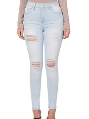 Load image into Gallery viewer, Shorty - Distressed Skinny Jeans - Very Light