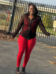 Load image into Gallery viewer, Shorty - Ribbed Racerback Jumpsuit - Red