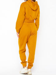 Load image into Gallery viewer, Shorty - Letter Embossed Zip Hoodie & Jogger Set