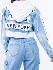 Load image into Gallery viewer, Shorty - Women's Patch Crop Demin Jacket