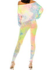Load image into Gallery viewer, Shorty - Off Shoulder Tie-Dye Shirt and Pants Set