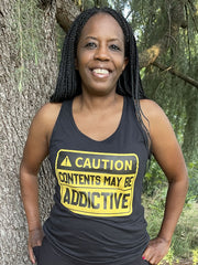 Load image into Gallery viewer, Shorty May be Addictive Racerback Tank