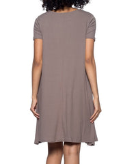 Load image into Gallery viewer, Shorty Relaxed Mini Dress - Taupe