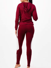 Load image into Gallery viewer, Shorty 3 Piece Active Leggings Tank and Jacket - Burgundy