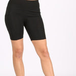 Load image into Gallery viewer, High Waist Pocket Bike Shorts With Stretch Comfort – Black
