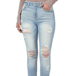 Load image into Gallery viewer, Shorty - Distressed Skinny Jeans - Light
