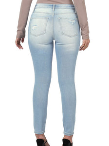 Shorty - Distressed Skinny Jeans - Light