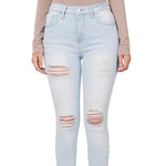 Load image into Gallery viewer, Shorty - Distressed Skinny Jeans - Very Light
