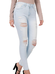 Shorty - Distressed Skinny Jeans - Very Light