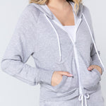 Load image into Gallery viewer, Shorty - Grey Hoodie Zip Up Jacket

