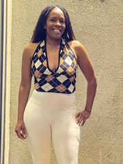 Load image into Gallery viewer, Shorty - Knit Halter Top with back Tie
