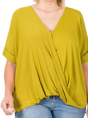 Load image into Gallery viewer, Shorty - Plus Size Ravon Crepe Layered Top
