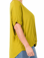 Load image into Gallery viewer, Shorty - Plus Size Ravon Crepe Layered Top
