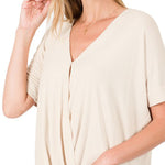 Load image into Gallery viewer, Shorty - Plus Size Ravon Crepe Layered Top
