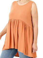 Load image into Gallery viewer, Shorty - Plus Size Waist Shirring Top
