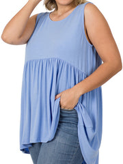 Load image into Gallery viewer, Shorty - Plus Size Waist Shirring Top
