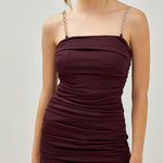 Load image into Gallery viewer, Shorty - Brown Bodycon Mini Dress
