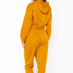 Load image into Gallery viewer, Shorty - Letter Embossed Zip Hoodie &amp; Jogger Set
