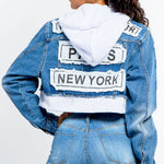 Load image into Gallery viewer, Shorty - Women&#39;s Patch Crop Demin Jacket
