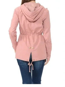 Shorty - Safari Jacket with Hoodie - Pink