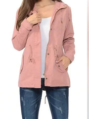 Load image into Gallery viewer, Shorty - Safari Jacket with Hoodie - Pink
