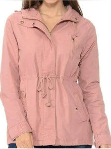 Shorty - Safari Jacket with Hoodie - Pink