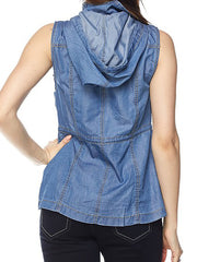 Load image into Gallery viewer, Shorty - Solid Hooded Safari Vest
