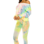 Load image into Gallery viewer, Shorty - Off Shoulder Tie-Dye Shirt and Pants Set
