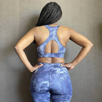 Load image into Gallery viewer, Shorty 2 Piece Tie-Dye Active Set - Denim
