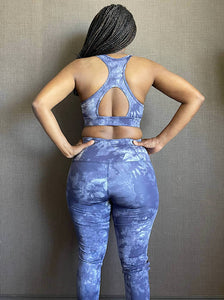 Shorty 2 Piece Tie-Dye Active Set - Denim