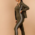 Load image into Gallery viewer, Shorty 3 Piece Tank, Jacket and Leggings Activewear Set
