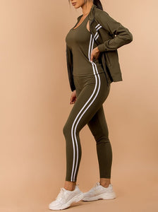 Shorty 3 Piece Tank, Jacket and Leggings Activewear Set