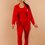 Load image into Gallery viewer, Shorty 3 Piece Tank, Jacket and Leggings Activewear Set

