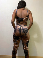 Load image into Gallery viewer, Shorty - Tie Die Velour Tank Pant Set
