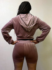 Load image into Gallery viewer, Shorty - Velour Two Piece Short Set - Lavender
