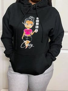 Shorty Dea's Custom Long Sleeve Hoodie - Jet Black