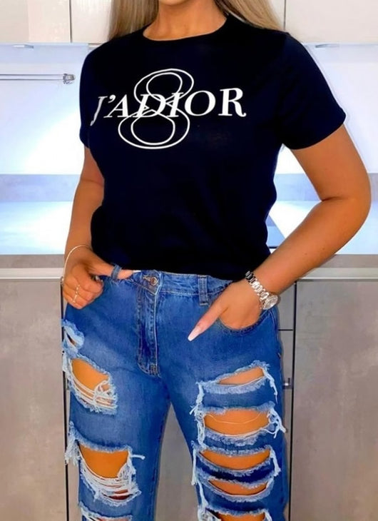 Shorty White on Black J'Adior