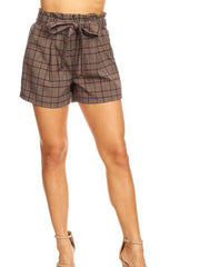 Load image into Gallery viewer, Shorty - Plaid High Waisted Shorts
