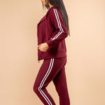 Load image into Gallery viewer, Shorty 2 Piece Jogger and Jacket Activewear Set - Burgundy
