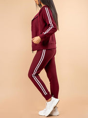 Load image into Gallery viewer, Shorty 2 Piece Jogger and Jacket Activewear Set - Burgundy

