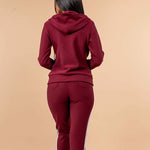 Load image into Gallery viewer, Shorty 2 Piece Jogger and Jacket Activewear Set - Burgundy
