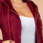 Load image into Gallery viewer, Shorty 2 Piece Jogger and Jacket Activewear Set - Burgundy
