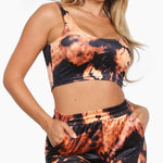 Load image into Gallery viewer, Shorty - Velvet Crop Tank Pant Set
