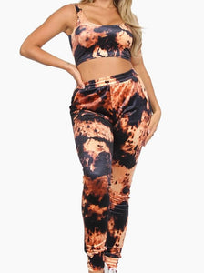 Shorty - Velvet Crop Tank Pant Set