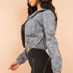 Load image into Gallery viewer, Shorty Cropped Reflective Windbreaker Active Jacket - Camo
