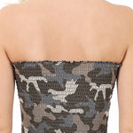 Load image into Gallery viewer, Shorty - Camouflage Smocked Tube Top
