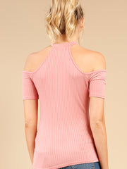 Load image into Gallery viewer, Shorty Cold Shoulder Top - Dusty Rose
