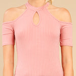 Load image into Gallery viewer, Shorty Cold Shoulder Top - Dusty Rose
