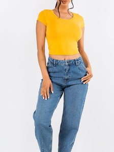 Shorty Solid Crop Top