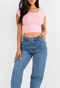 Shorty Solid Crop Top